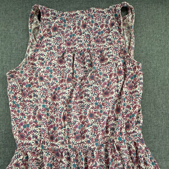 American Eagle Floral Romper Shorts Sleeveless Large Relaxed Fit Cotton &Viscose - Picture 12 of 16